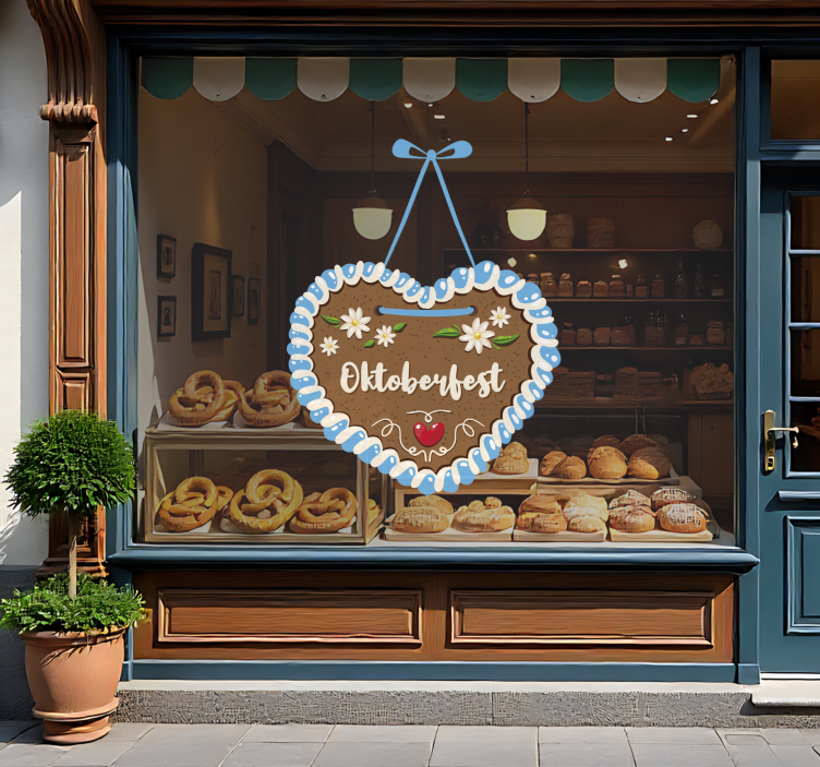 Sticker Oktoberfest thematisches herz, das grüßt - TenStickers