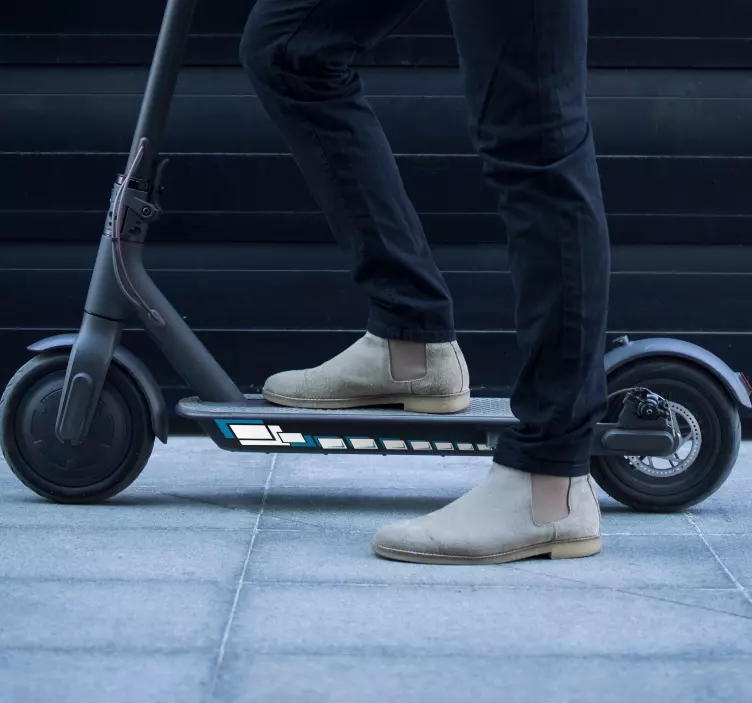 Aufkleber Quadrat E-Roller - TenStickers