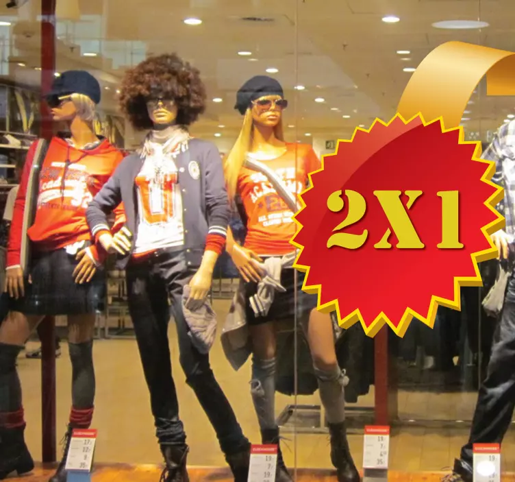 Sticker rode cirkel met kartels - TenStickers