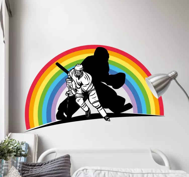 Sticker Sport hockeyspieler-aktion - TenStickers