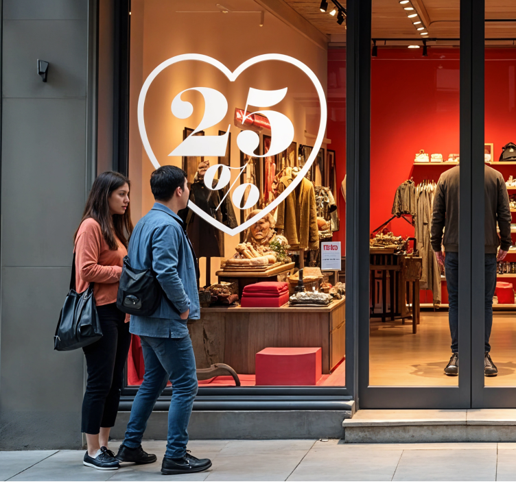 Sticker Valentinstag herz rabatt - TenStickers