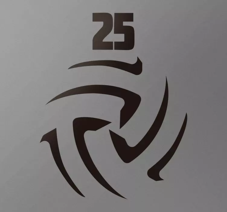 Sticker Volleyball Rückennummer - TenStickers