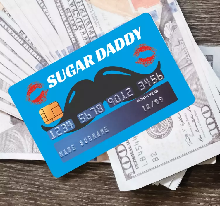 Sugar Daddy Karten Aufkleber - TenStickers