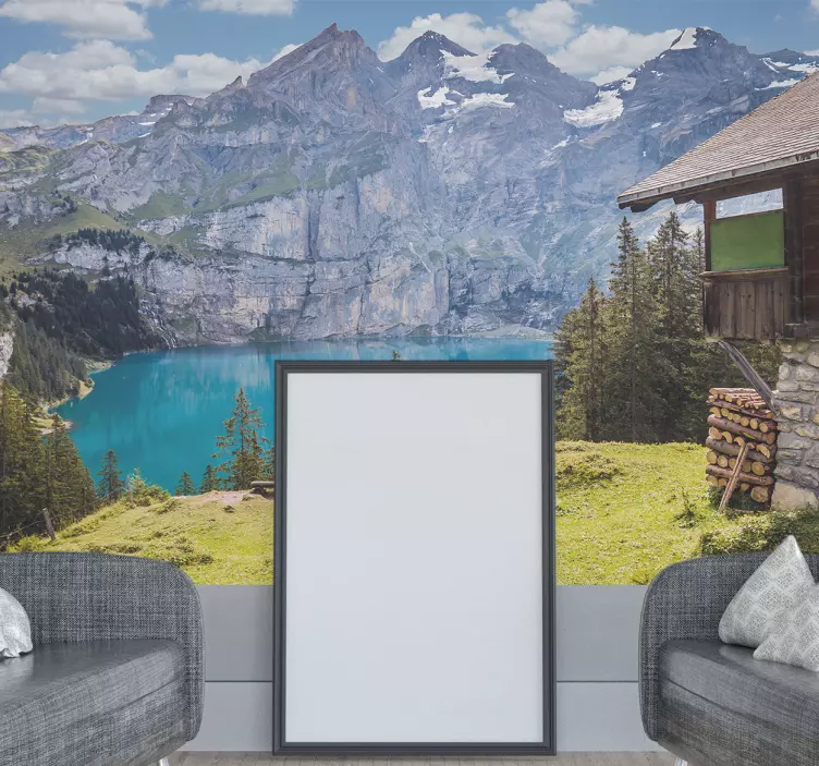 Tapeten Aufkleber Berglandschaft - TenStickers