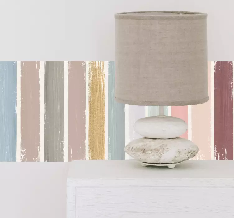 Bordüre selbstklebend erdfarbene Pinselstriche - TenStickers