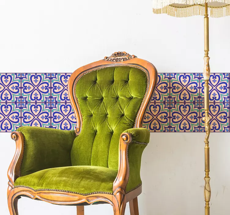 Bordüre selbstklebend Talavera Blume - TenStickers