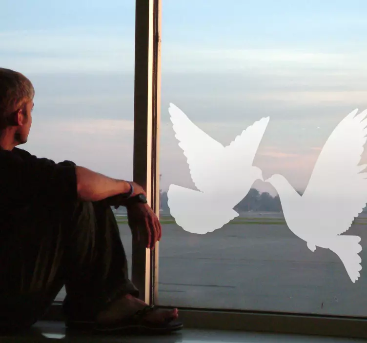 Taubenpaar Aufkleber - TenStickers