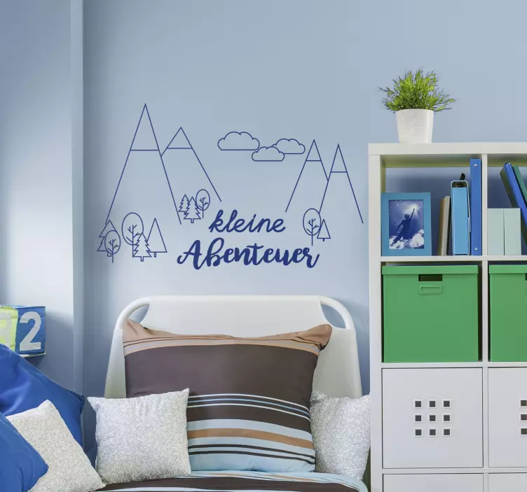 Text Aufkleber Abenteuer Zeichnung - TenStickers