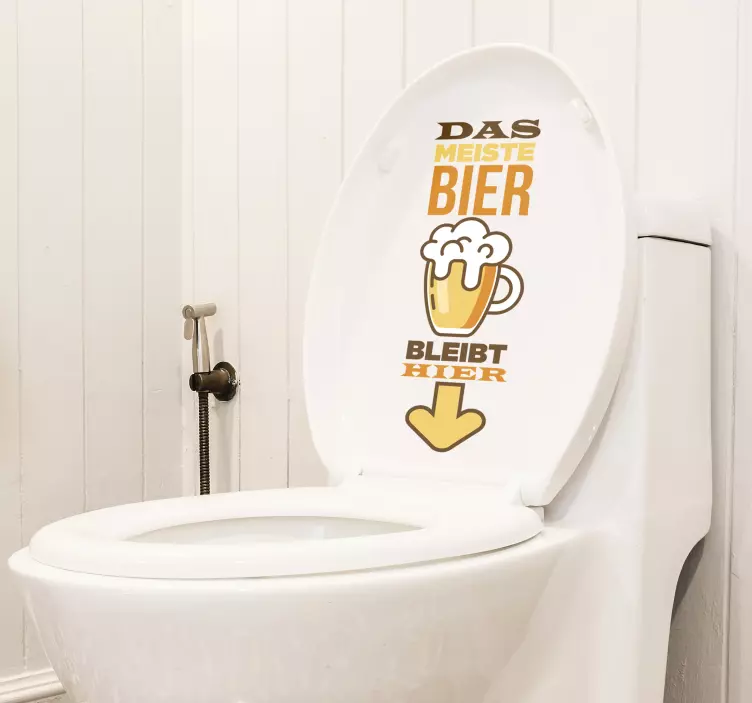 Text Aufkleber  Bier bleibt hier - TenStickers