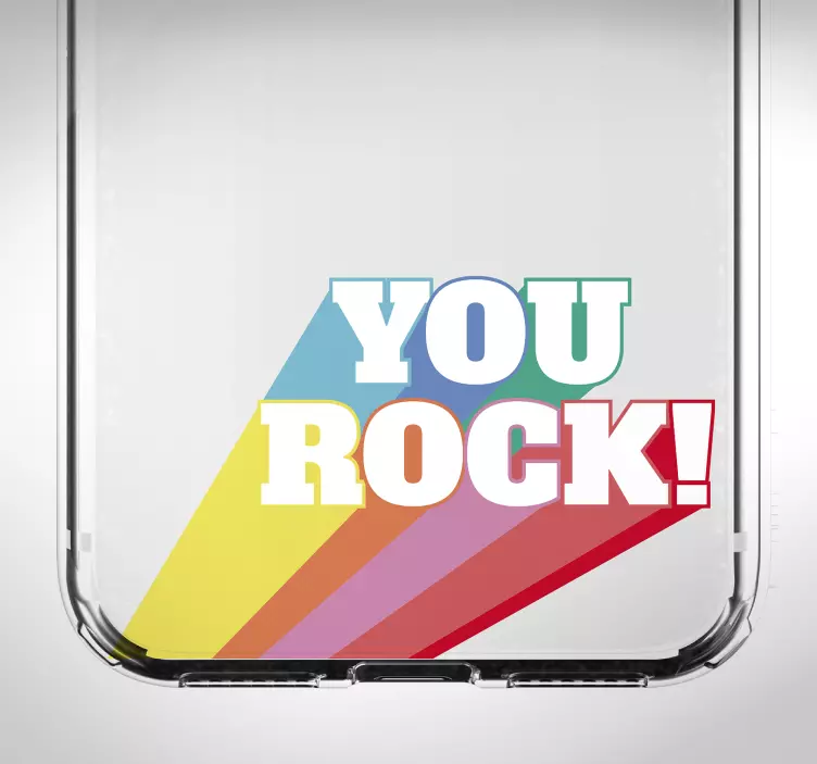 Text Aufkleber Bunter You Rock iPhone - TenStickers