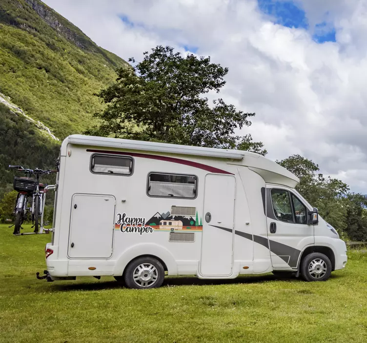 Text Aufkleber Camping Camper - TenStickers