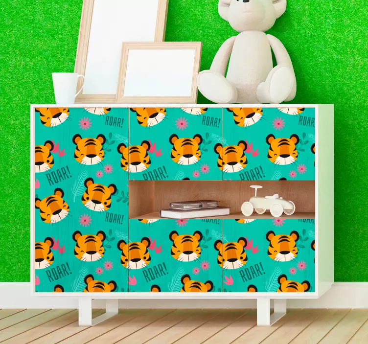 Tiger köpfe wandaufkleber - TenStickers