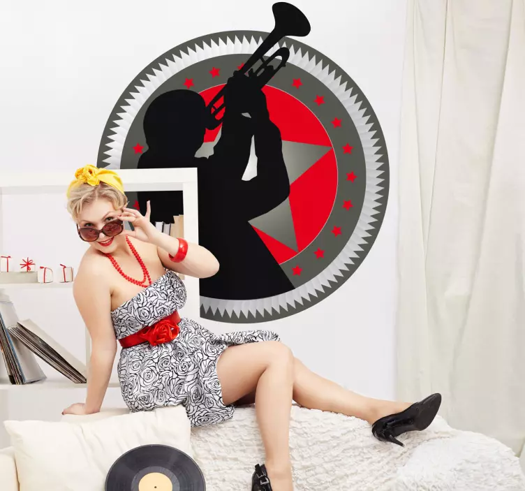 Trompetenspieler Aufkleber - TenStickers