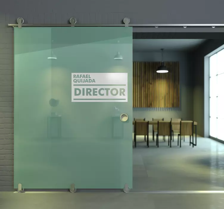 Türaufkleber Büro Name personalisiert - TenStickers