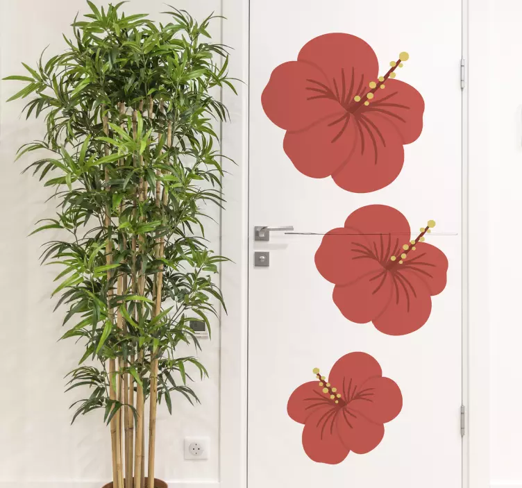 Türaufkleber Blume aus tahiti - TenStickers