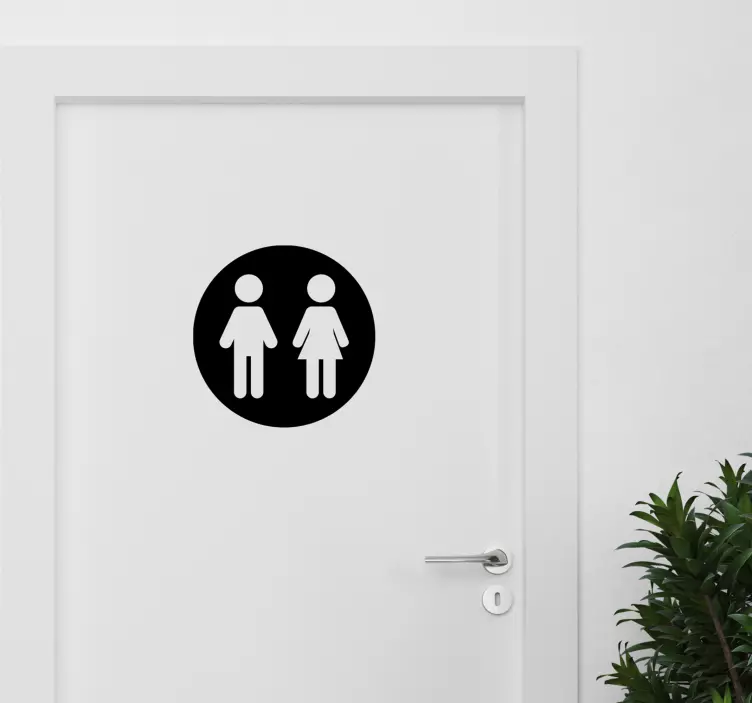 Türaufkleber Frau Mann Toilettenschild - TenStickers