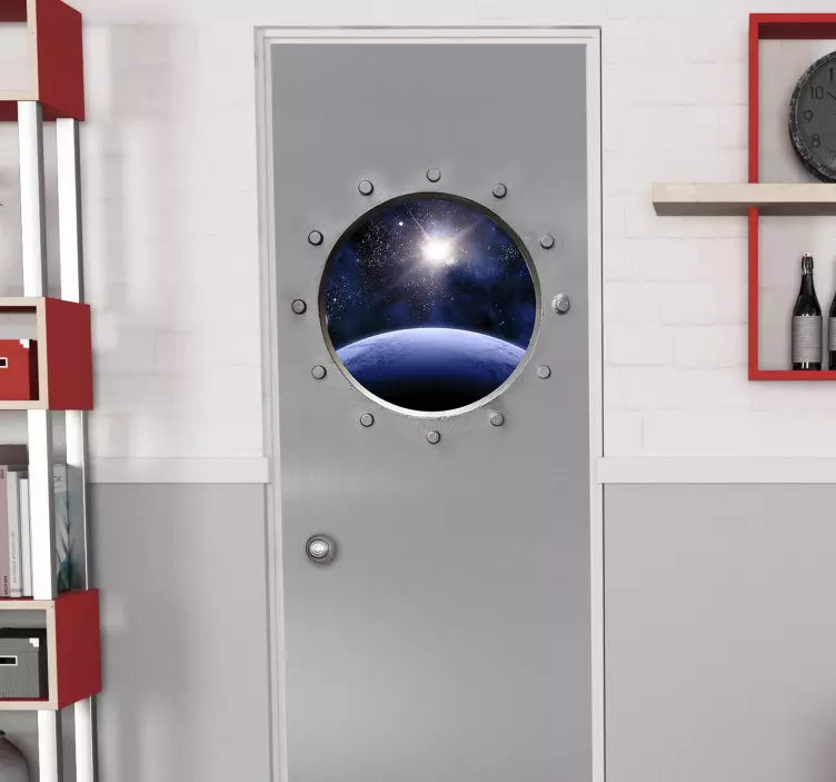 Türaufkleber Optischer effekt im universum - TenStickers