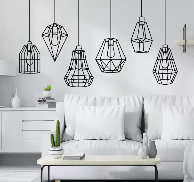 Verschiedene Laternen Silhouetten Aufkleber - TenStickers