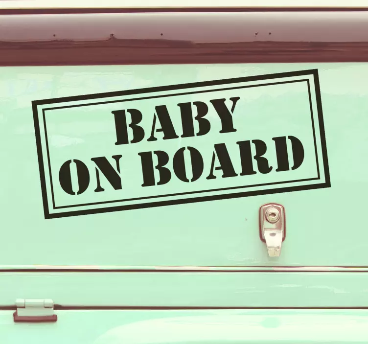 Vertraulich Baby an Bord Aufkleber - TenStickers