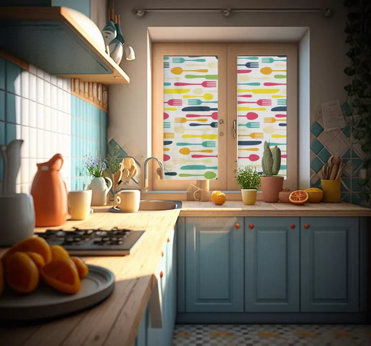 Besteck Vielzahl Fenster Aufkleber - TenStickers