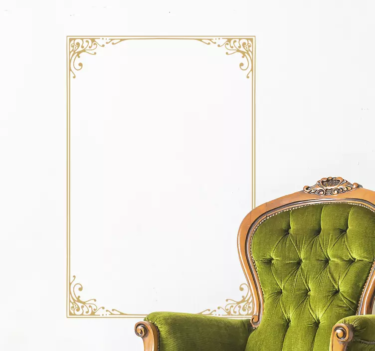 Vintage wandtattoo blumenrahmen - TenStickers