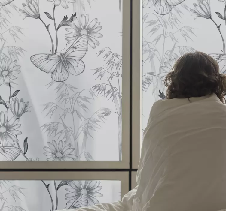 Vlinder glas Aufkleberative Wandtattoo Fenster - TenStickers