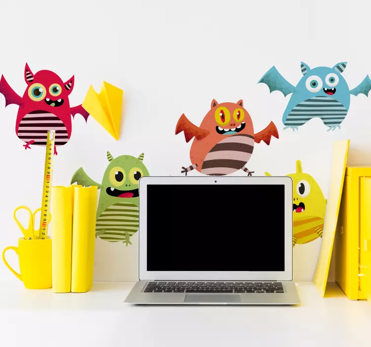 Monster Aufkleber Fliegende Monster - TenStickers