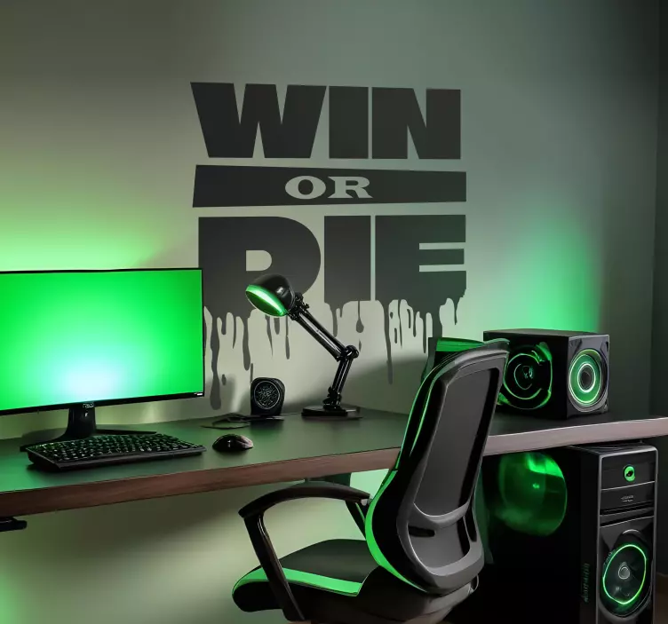 Wandtattoo Videospiel gewinne oder sterbe - TenStickers