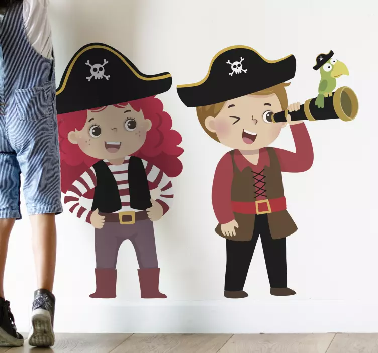 Wandtattoo Zeichnung Piratenangriff - TenStickers