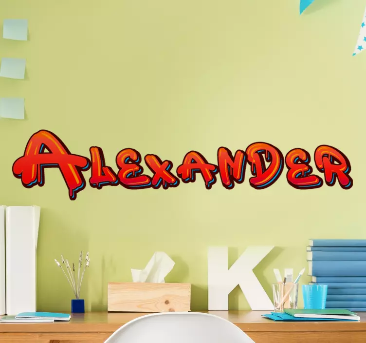 Wandspruch stilvoller individueller name - TenStickers