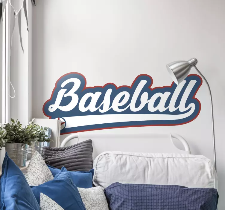 Wandsticker Baseball Schriftzug - TenStickers