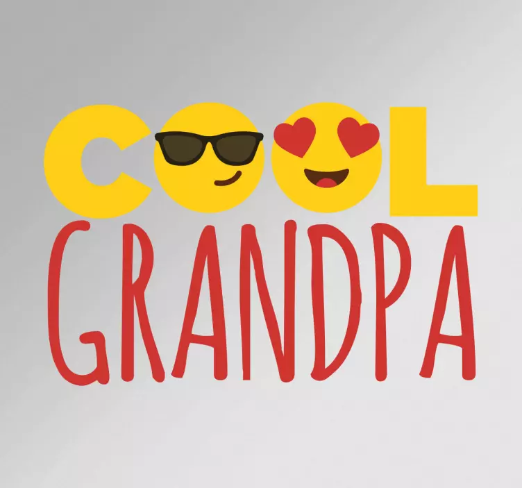 Wandsticker Cool Grandpa - TenStickers