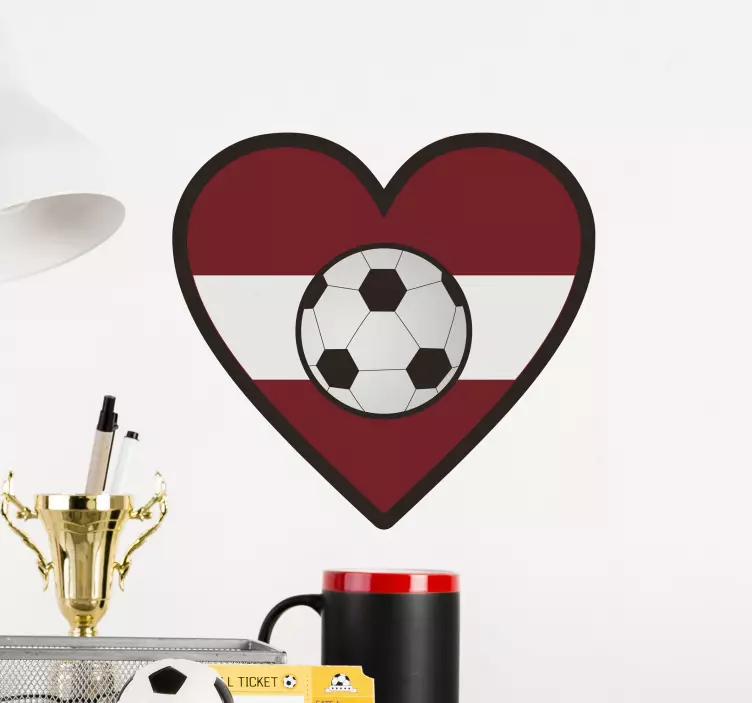 Fußball Sticker Österreich Flagge - TenStickers