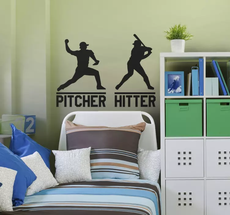 Wandsticker Pitcher Hitter - TenStickers