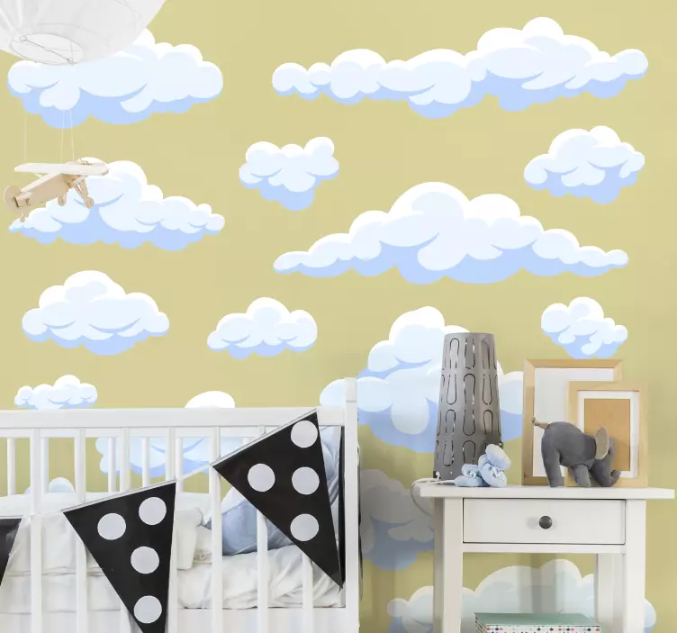 Kinderzimmer Wandtattoo Realistische Wolken - TenStickers