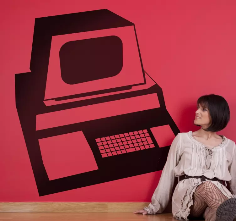 Wandtattoo alter PC Retro - TenStickers