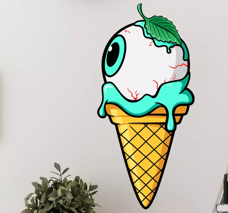 Wandtattoo Auge in Eiswaffel - TenStickers