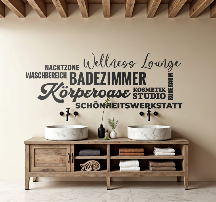 Wandtattoo Badezimmer entspannende orte - TenStickers