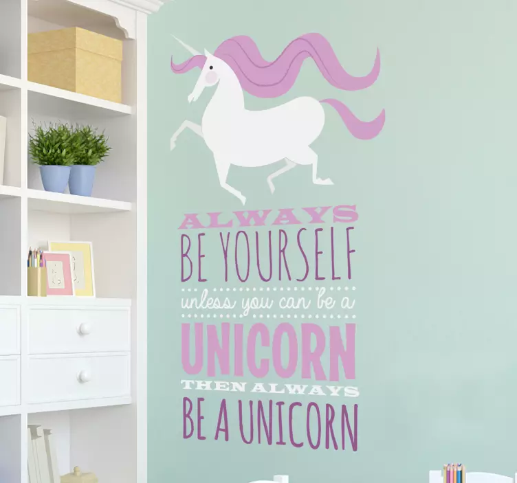Wandtattoo be a unicorn - TenStickers