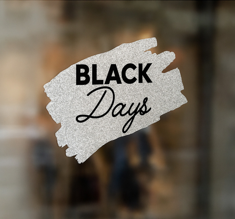 Wandtattoo black friday graue "black days" - TenStickers