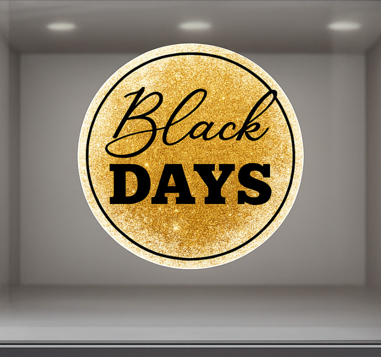 Wandtattoo black friday weiß und goldene "schwarze tage" - TenStickers