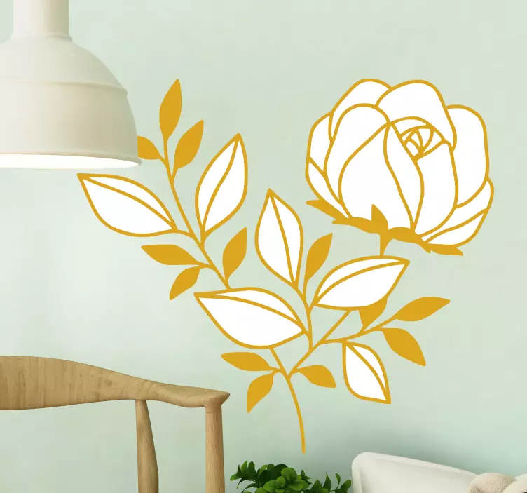 Wandtattoo Blumen elegantes blütenarrangement - TenStickers