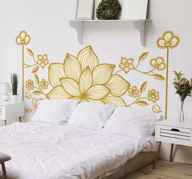 Wandtattoo blumen florale inspirationsgestaltung - TenStickers