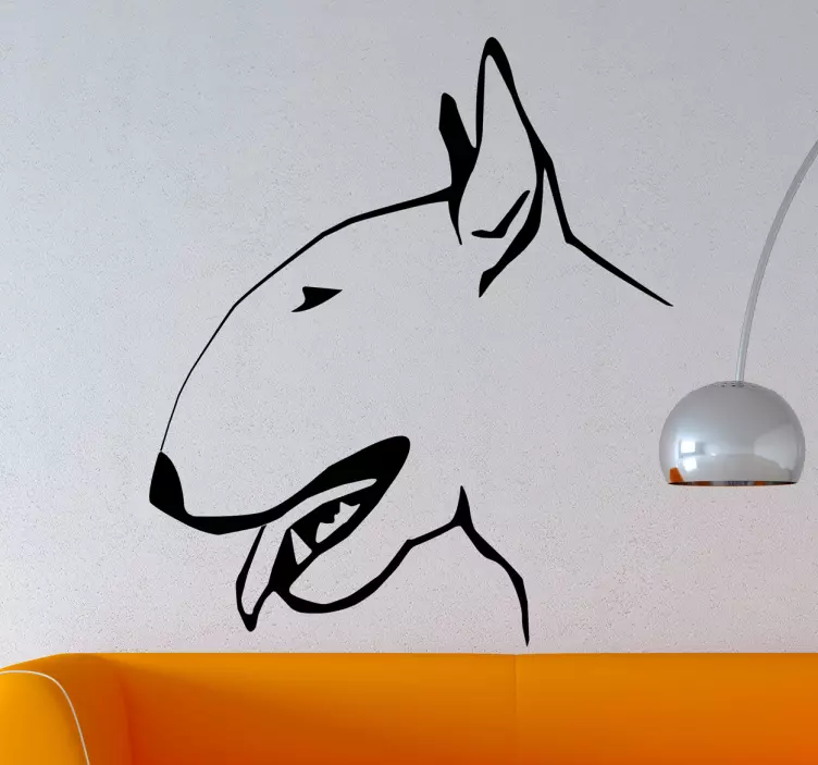 Wandtattoo Bull Terrier Seitenprofil - TenStickers