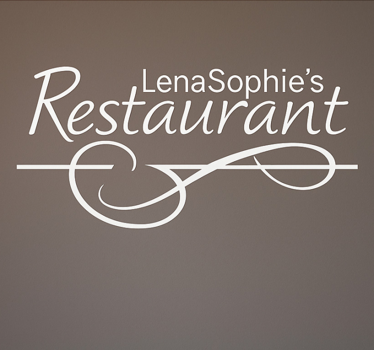 Wandtattoo Chefkoch benutzerdefinierter restaurantname - TenStickers