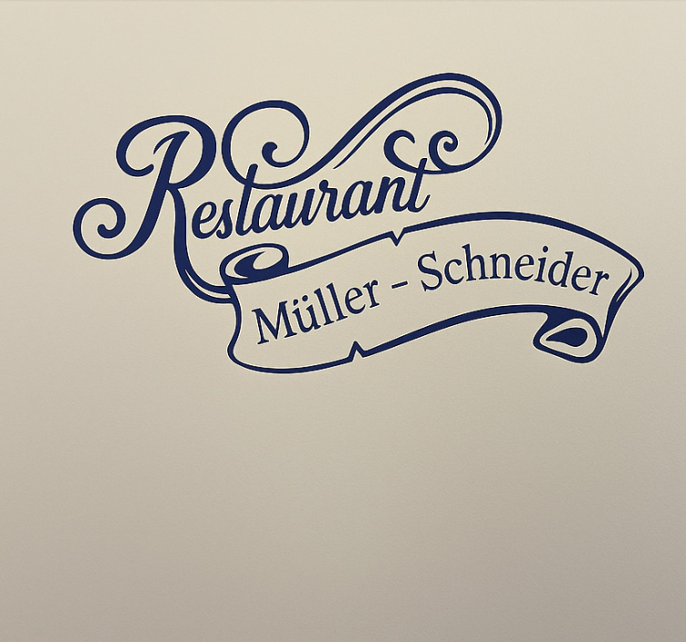 Wandtattoo Chefkoch benutzerdefinierter restaurantname - TenStickers