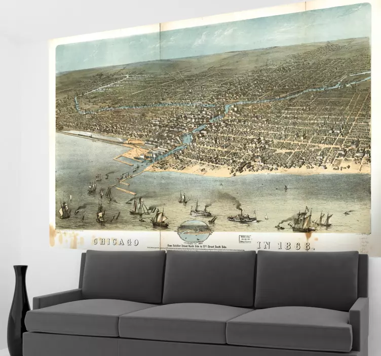 Wandtattoo Chicago 1868 - TenStickers
