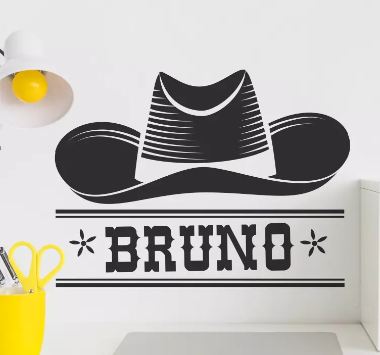 Aufkleber für die Wand Cowboy-Hut - TenStickers