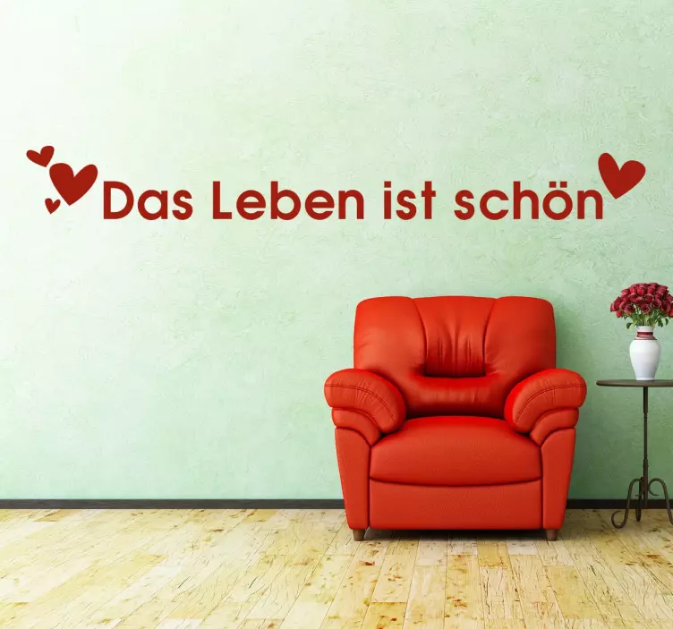 Wandtattoo Das Leben ist schön - TenStickers