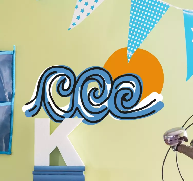 Wandtattoo drei Wellen - TenStickers